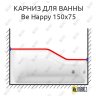 Карниз для ванны Ravak Be Happy Передний борт 150х75 Усиленный 20 мм MrKARNIZ фото 1