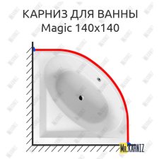 Карниз для ванны Excellent Magic 140х140 Усиленный 20 мм MrKARNIZ