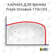 Карниз для ванны GNT FRESH Угловой 170х105 Усиленный 20 мм MrKARNIZ