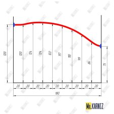 17625A Карниз по чертежу 180x120